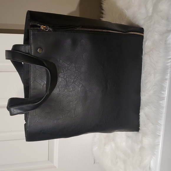 NWOT Black Textured Tote - Picture 1 of 6